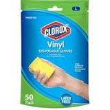 Clorox Disposable Vinyl Gloves, 50 Count, 25 Pairs