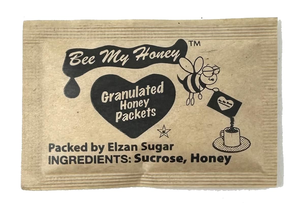 Bee My Honey Pure Granulated Honey Packets Individual Honey Crystal Packets (120)