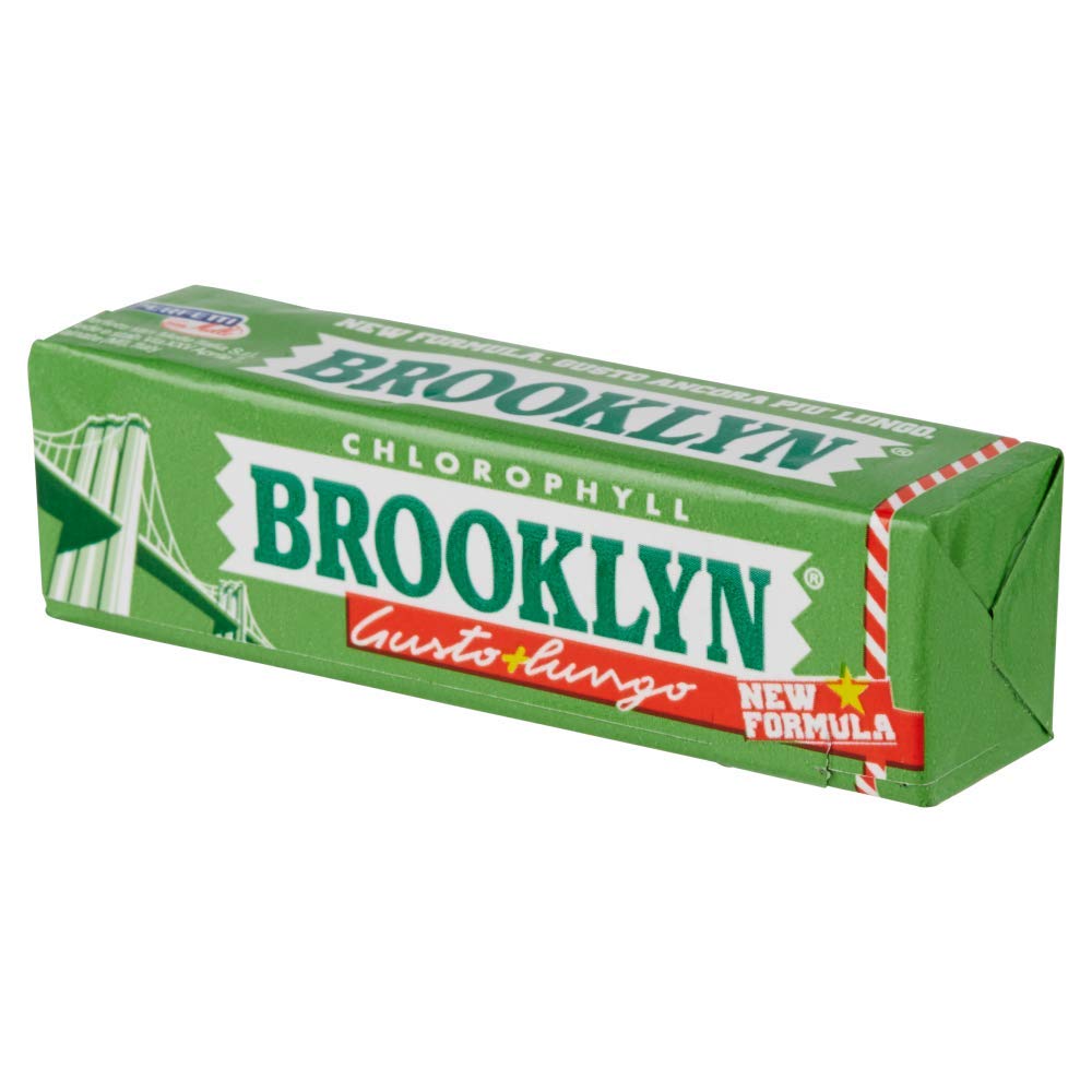 Brooklyn Chloro Chewing-gum, saveur de menthe, paquet de 20 bâtonnets de 9 diapositives d'une seule pièce