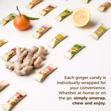 Prince of Peace Ginger Chews Assrted Flavors, 8 oz - Lemon, Lychee, Blood Orange, Mango - Candied Ginger - Candy Pack - Ginger Chews Candy - Natural