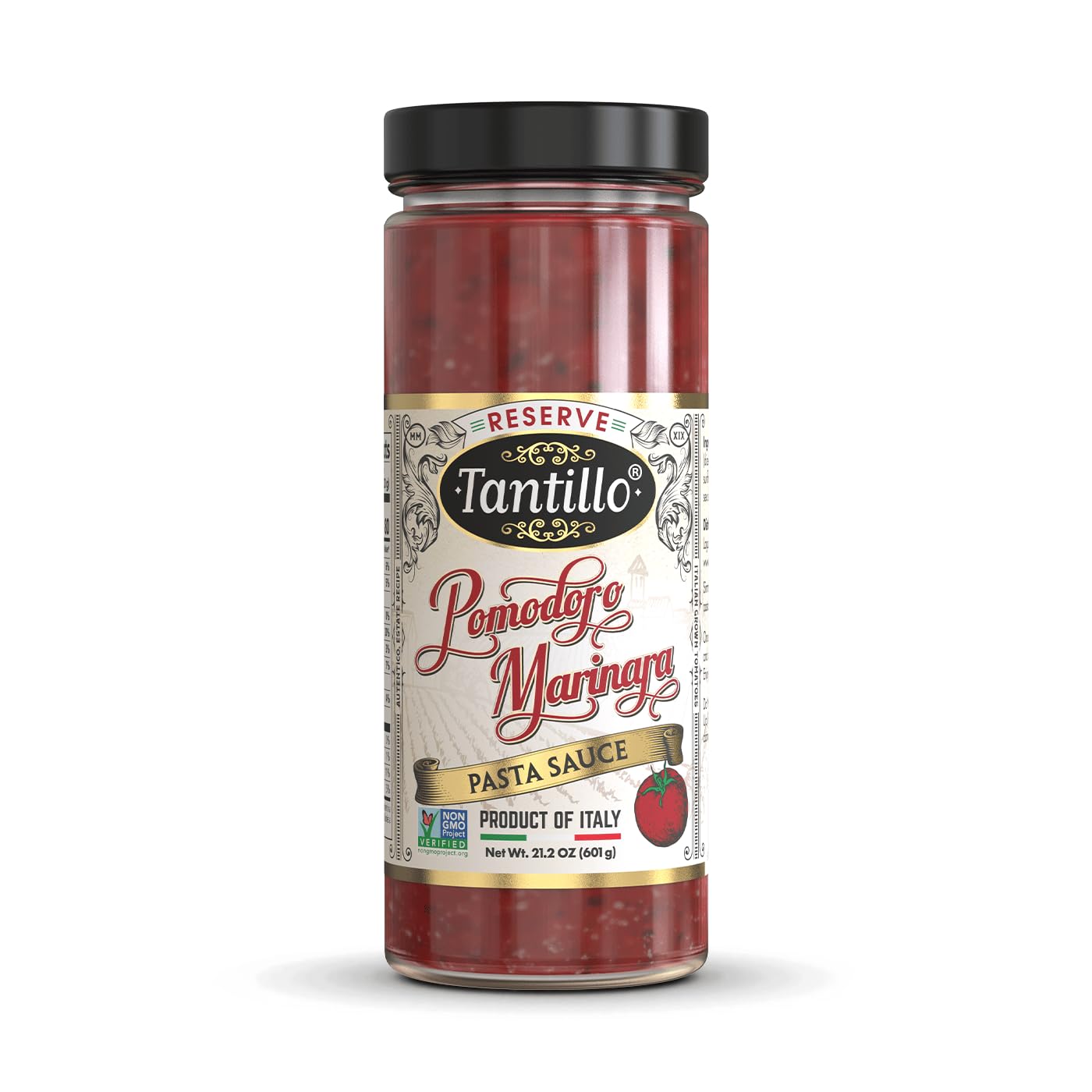 Tantillo Pomodoro Marinara Italian Pasta Sauce - Non-GMO -, 21.2oz