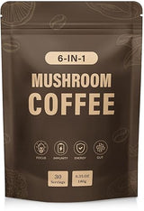 Mushroom Coffee 6 Mushrooms for Gut Health, Energy and Focus Support