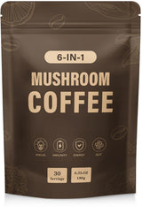 Mushroom Coffee 6 Mushrooms for Gut Health, Energy and Focus Support