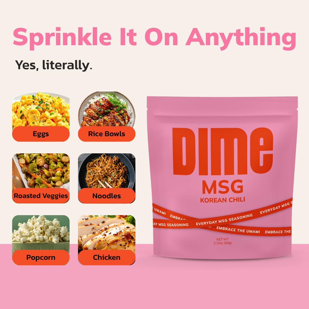 DIME MSG Gochugaru Korean Chili Seasoning, All Purpose Umami Spice for Cooking & Grilling - Korean BBQ Flavor - Chicken, Steak, Rice, Vegetables
