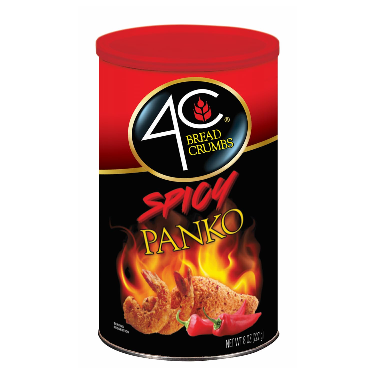 4C Premium Spicy Bread Crumbs, Spicy Panko, 8 Ounce (Pack of 1)