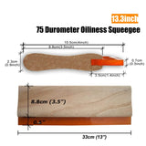 TECHTONGDA 13inch Screen Printing Squeegee Wood Handle Blade Ink Scraper Rubber Tools 75 Durometer 33cm Oiliness