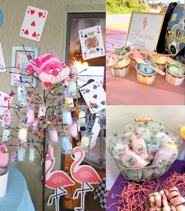 Lupy Lups! Cotton Candy Party Pack - Individually Wrapped Mini Bags, 0.5 oz Each - Perfect for Parties, Stockings & Piñatas - Assorted Flavors - Pack