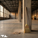 Tidy Tools Corn Broom with Wood Handle Heavy Duty Indoor Outdoor Broom (1 1/4 Inch Handle)