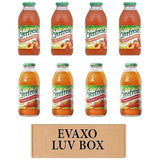 LUV BOX- variety Everfresh Juice 16 oz. pack of 8 , Everfresh Peach Watermelon , Everfresh Tropical Carrot. by evaxo