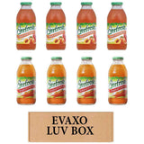 LUV BOX- variety Everfresh Juice 16 oz. pack of 8 , Everfresh Peach Watermelon , Everfresh Tropical Carrot. by evaxo