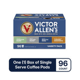 Victor Allen's Coffee Variety Pack (Hawaiian Blend, Italian Roast, Seattle Dark, Caramel Macchiato), 96 Count, Single Serve Coffee Pods for Keurig