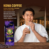Imagine Kona Coffee Whole Bean | Arabica Kona Beans | Top Grade Air Roasted Organic Coffee Beans | Medium Dark Roast | Organic Whole Bean - 16oz