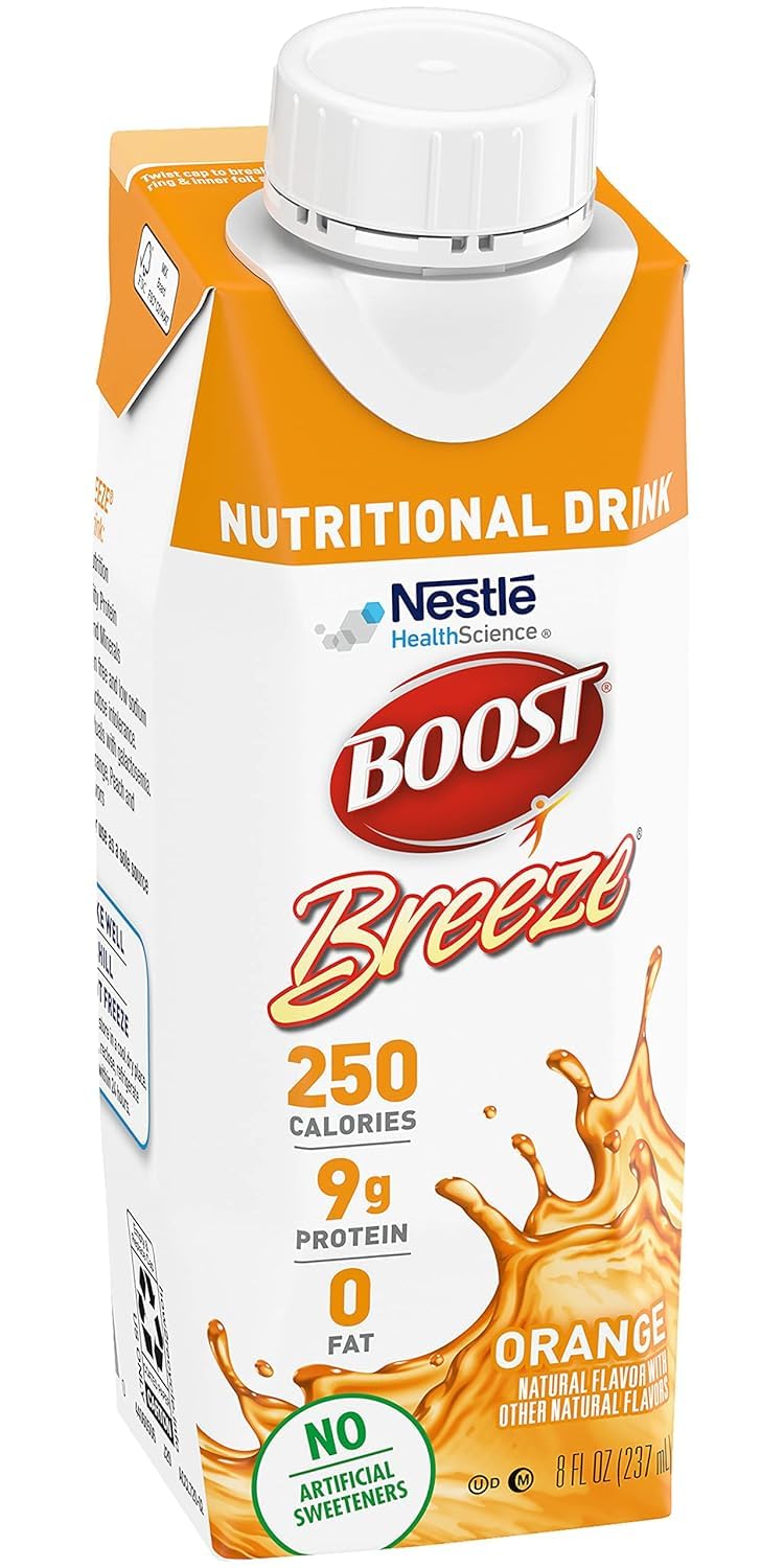 Boost Breeze Nutritional Drink, Ready to Drink Nutrition Beverage, Clear Liquid Nutrition Drink, Fat Free Nutritional Drink, High Protein Nutrition