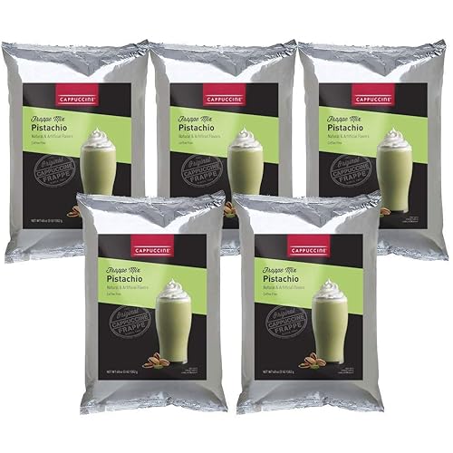 Cappuccine Ice Coffee Frappe Mix - Case of 5 Bags (Pistachio Frappe)
