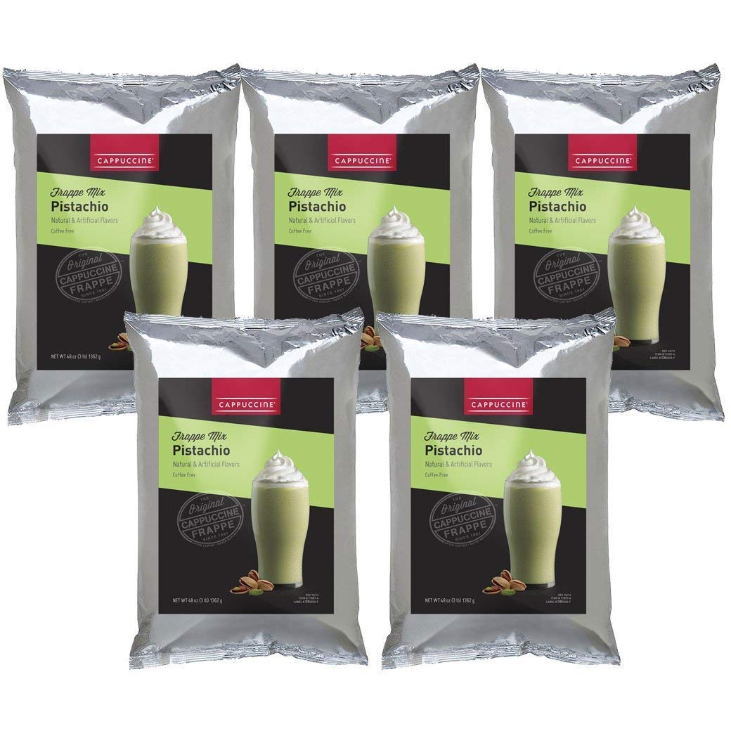 Cappuccine Ice Coffee Frappe Mix - Case of 5 Bags (Pistachio Frappe)