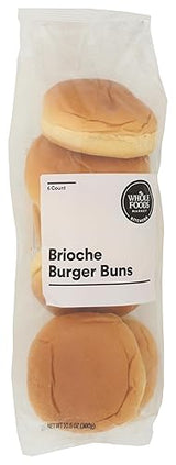 Whole Foods Market Kitchens Brioche Hamburger Bun, 10.59 OZ