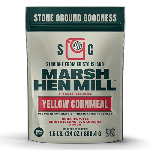 Marsh Hen Mill Stone Ground Yellow Cornmeal | Premium Heirloom Corn Flour | All Purpose Flour For Baking & Cooking | Consistent Results | Grown on