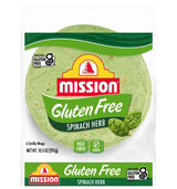 Mission Foods Gluten Free Spinach Torillas - 2 Packs