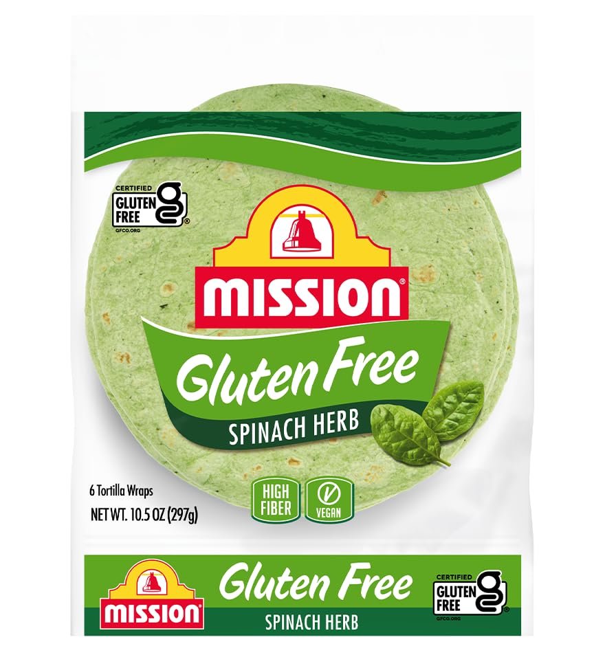 Mission Foods Gluten Free Spinach Torillas - 2 Packs