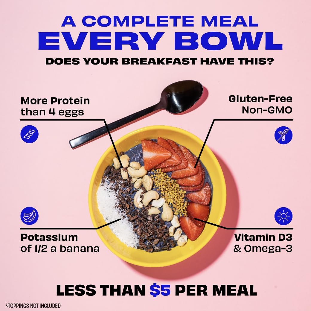 Kreatures of Habit MEAL ONE | Overnight & Instant Oats Superfood Protein Meal Replacement | Gluten Free, Dairy Free, 30g of Plant Based Protein