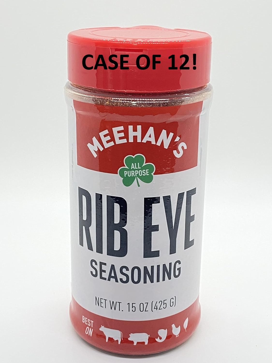 Meehan’s Ribeye Seasoning - Steak Seasoning for Grilling & Cooking, Bold Flavor, 15 oz Shaker (Case of 12)