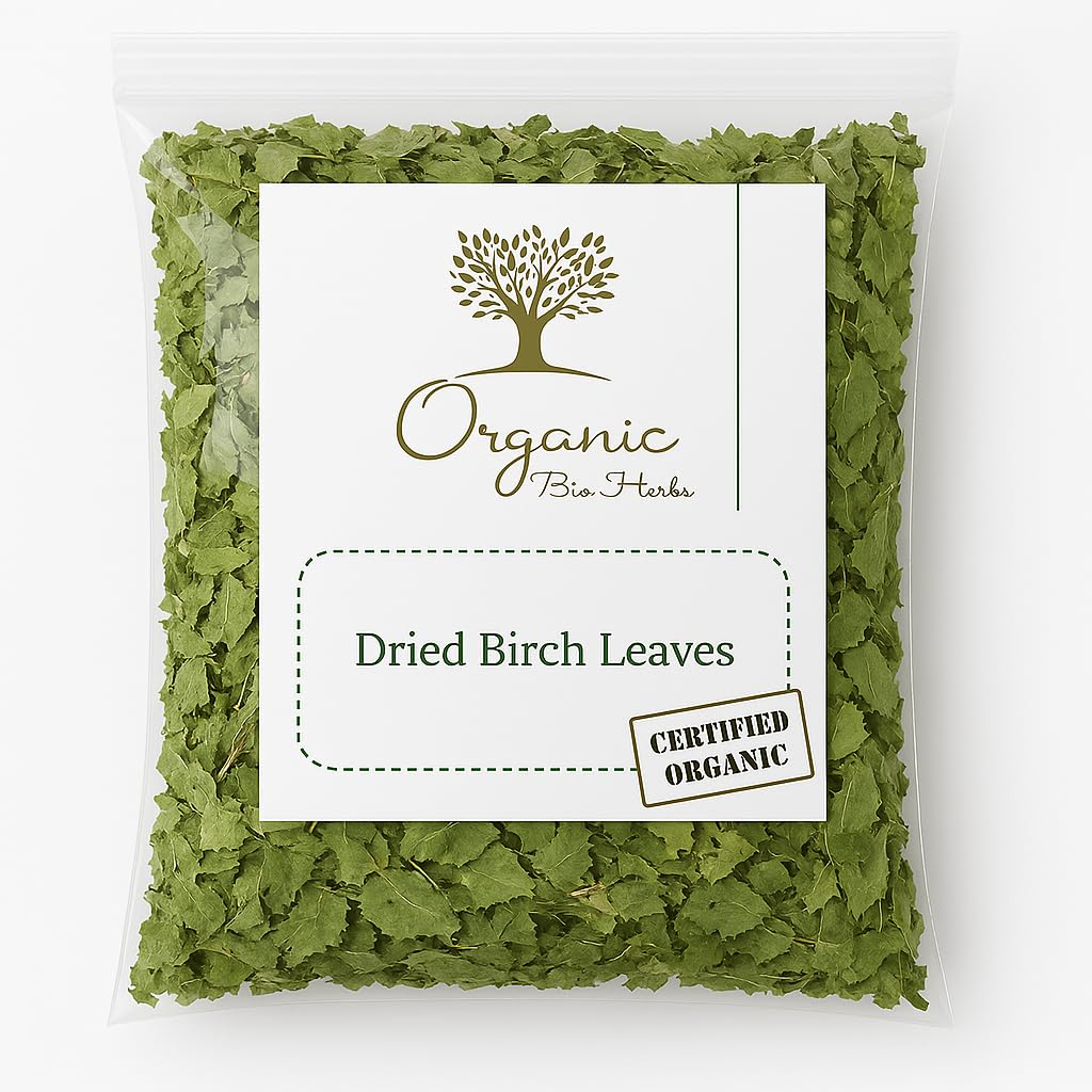 Organic Bio Herbs-Organic Dried Birch Leaves (Betula pendula) 2 Oz.