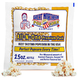 2.5oz Popcorn Machine Popcorn Packets - All-in-One Movie Theater Style Kernels, Salt, and Oil Packs by Great Northern Popcorn (24 Case)