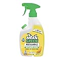 Mean Green Refillable Ultra Powered Multi-Purpose Cleaner Concentrate, Citrus & Green Tea, 14.3 fl oz - Plant & Mineral Based, Cuts Through Grease