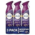 Febreze Air Mist Air Freshener Spray, Odor-Fighting Room Spray, Air Fresheners for Home and Bathroom and Kitchen, Aerosol Can, Mountain Scent, Purple