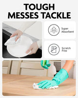 Fantasticlean Microfiber Cleaning Cloth Roll -75 Pack, Tear Away Microfiber Towels, 12" x 12", Reusable, Washable, Scratch Free, Ultra Absorbent