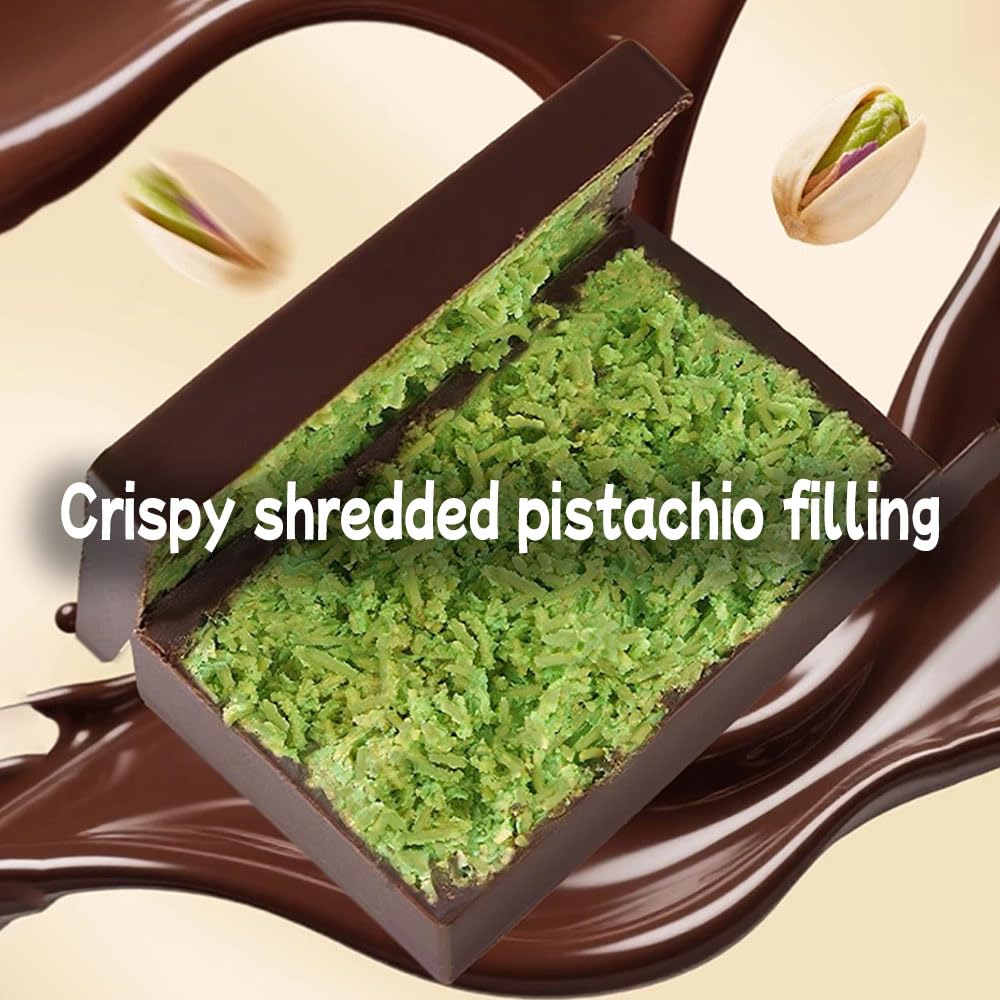 Nutty Fruity Dubai Chocolate Bar Kit,Sandwich Filling Mildly Bitter But Not Greasy,Dubai Chocolate Bar,Movie Theater Candy