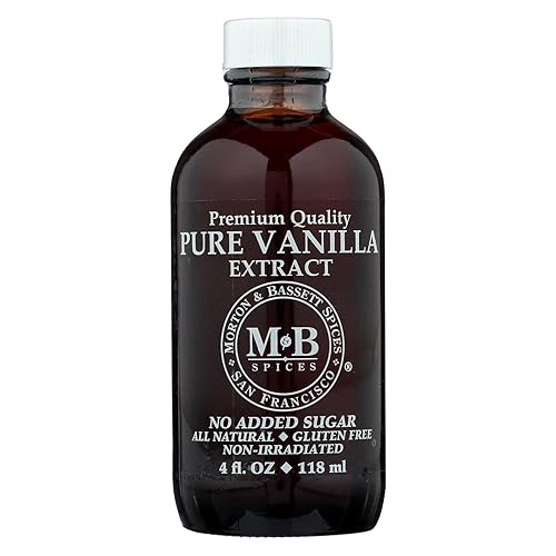 Morton & Bassett Pure Vanilla Extract, 4-Ounce Jars (Pack of 3)