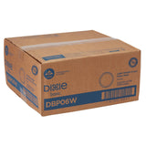 Dixie Basic 6" Light-Weight Paper Plates by GP PRO (Georgia-Pacific), White, DBP06W, 1,200 Count (100 Plates Per Pack, 12 Packs Per Case)