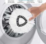 Eshoppercity Brand - 3 Pack Spin Mop Replacement Head Easywring 1-Tank System, Easy Cleaning, Microfiber, Machine Washable Compatible with Wring Spin