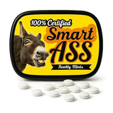 100% Smart Ass Mints - Gift for Sarcastic People - Funny Gifts for Men - Funny Mint Tins - Stocking Stuffers for Friends - Peppermint Mints - Smartass