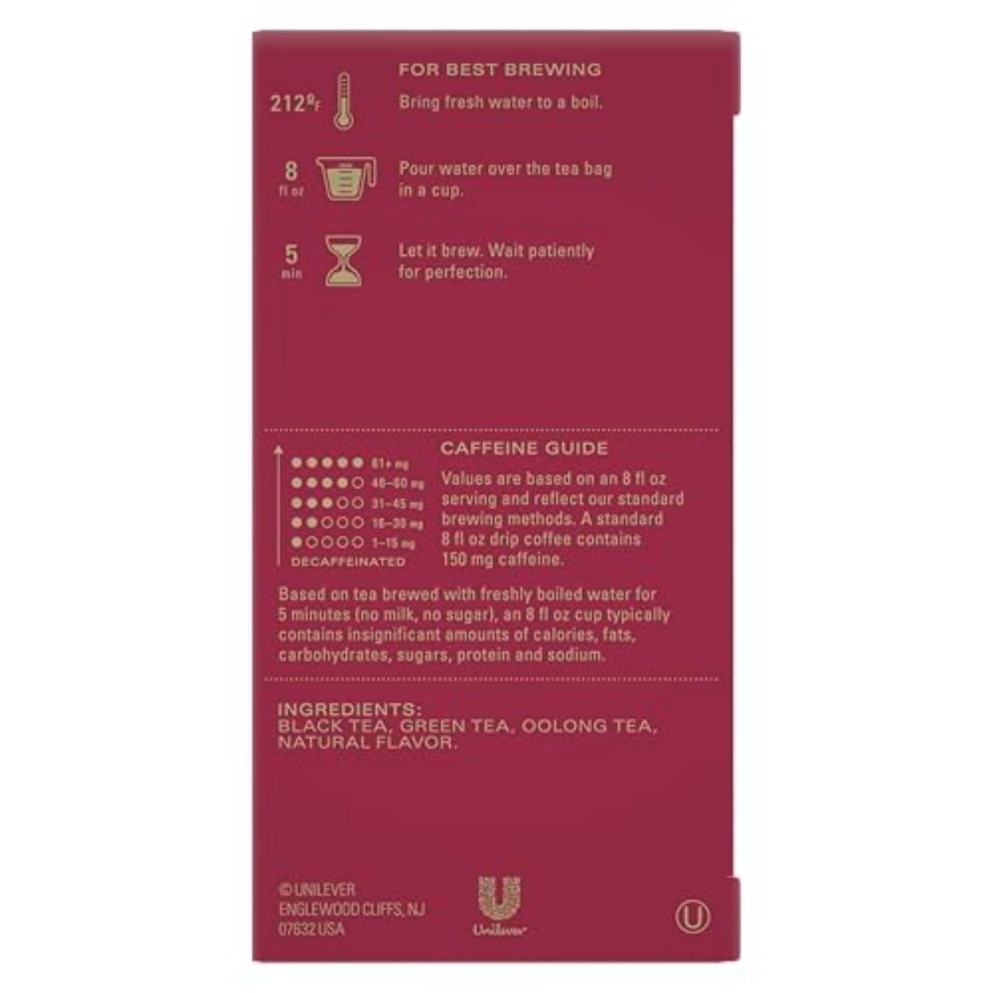 TAZO Joy Limited Edition Seasonal Blend of Black, Oolong & Green Tea with Hints of Peach, 120 Total Bags (20ct - Pack of 6)