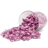 Fun Express Light Pink Foil Wrapped Caramels Candy Bulk 2lb Bag - Soft Chewy Caramel Chews Individually Wrapped for Wedding Candy Buffet | Premium