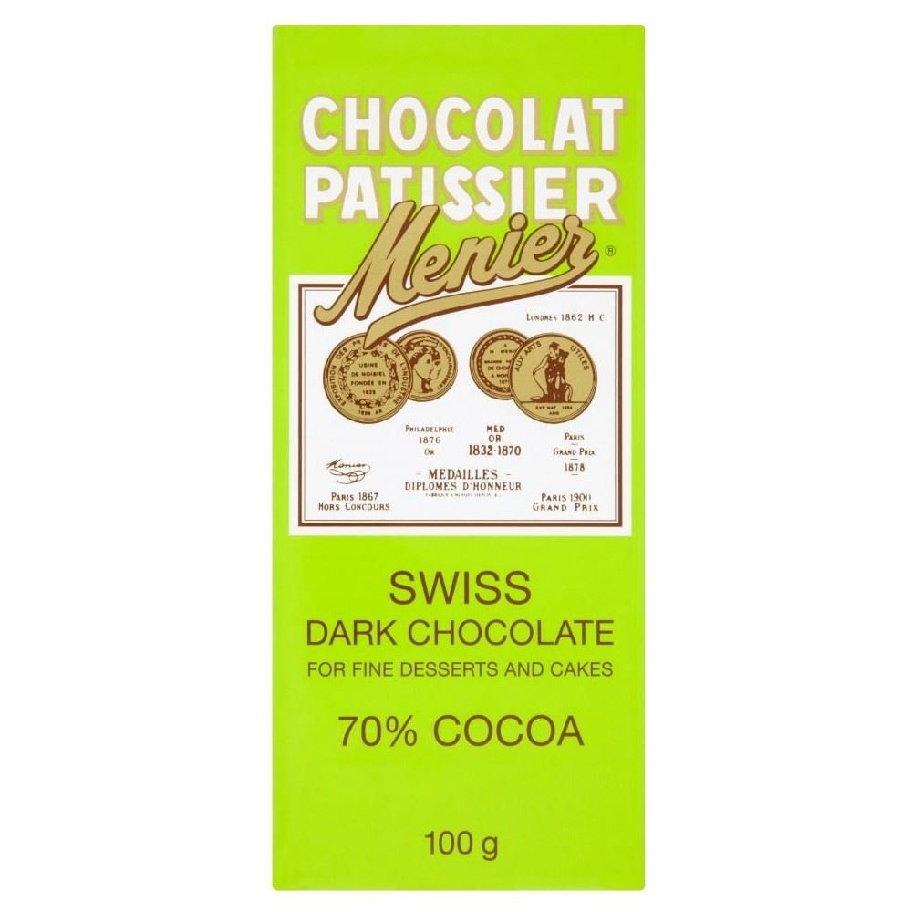 Menier Swiss Dark Cooking Chocolate (100g) - Pack of 2