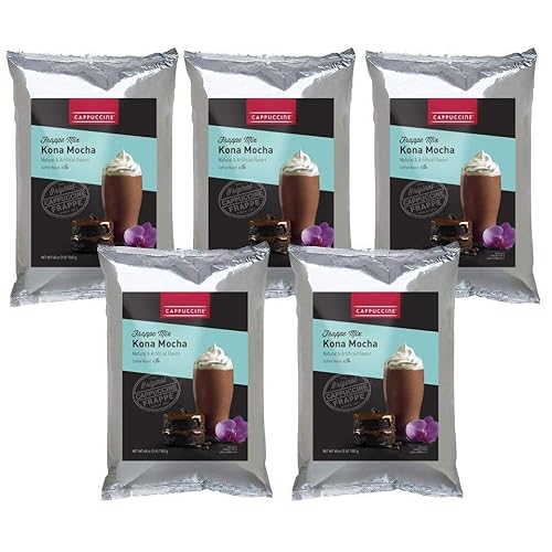 Cappuccine Ice Coffee Frappe Mix - Case of 5 Bags (Kona Mocha)
