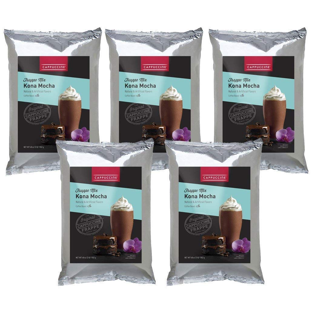 Cappuccine Ice Coffee Frappe Mix - Case of 5 Bags (Kona Mocha)