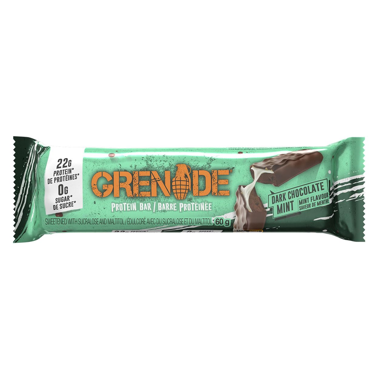 Grenade Low Sugar Protein Bars 12-Pack - Dark Chocolate Mint