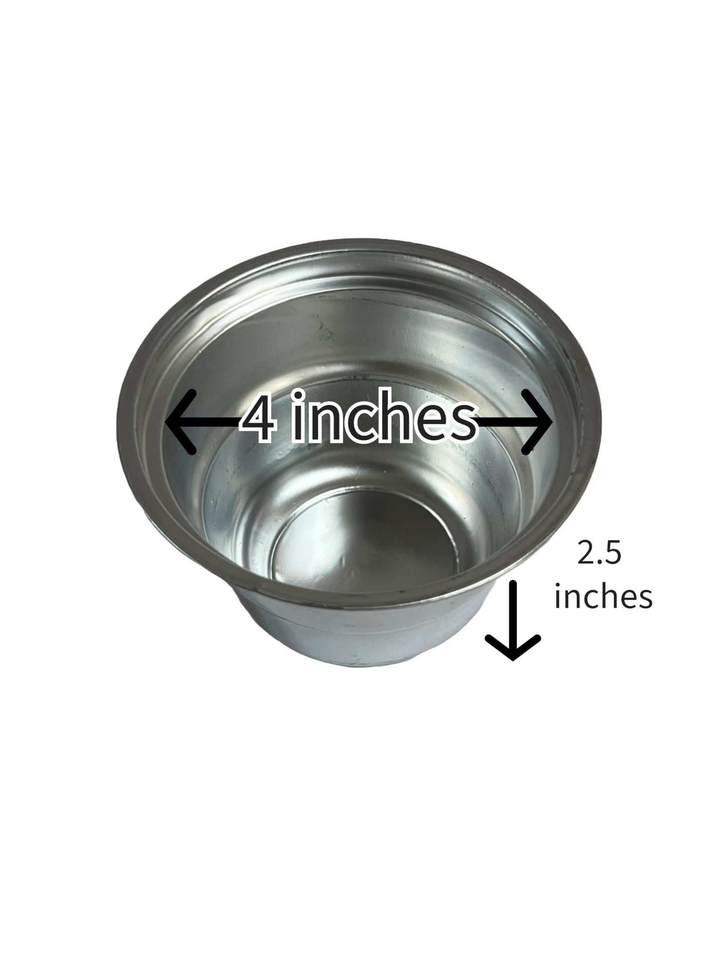 Pooja Bazar Disposable Plastic Katori for Party Thali Plates - Silver (100 Pack)