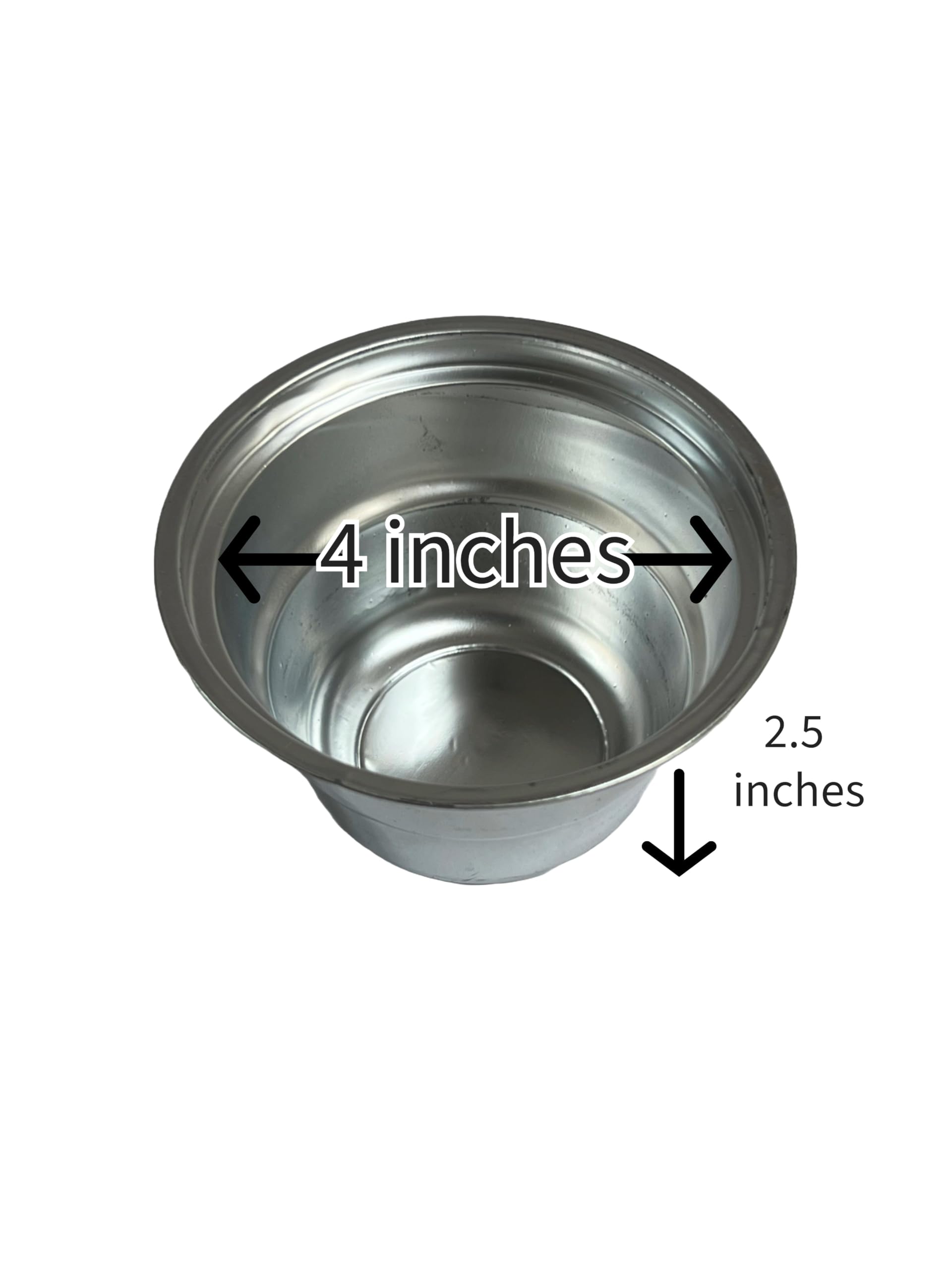 Pooja Bazar Disposable Plastic Katori for Party Thali Plates - Silver (100 Pack)