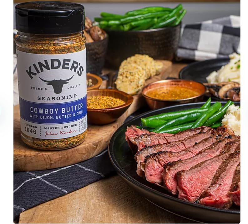 Classic Pantry Essential Seasonings and Rub Assortment by Kinder, Gluten Free, Non-GMO, No MSG (Premuim, Kinder Butcher's All Purpose/Cowboy