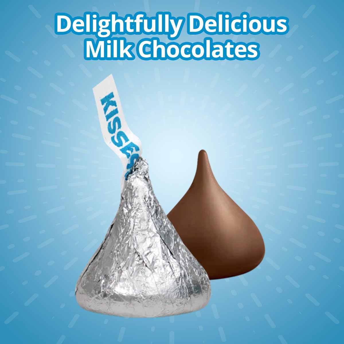 Bulk Milk Chocolate Candy 2 Pound Approx. 200 Pieces - Individually Wrapped Silver Foil Milk Chocolate Candy for Party Favors, Candy Buffets, Gifts