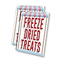 Freeze Dried Treats (24" X 36") 4mm Corrugated Plastic Panel, Graphics Applied to 1 Side (Pk of 2) | Fair Food, Desserts, Sweets, Snacks