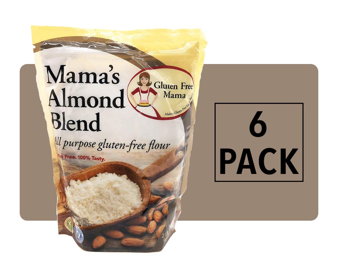 Gluten Free Mama's - Almond Blend Flour - 2 lb Bags - Pack of 6 - Certified Gluten Free Flour - Non-Gritty Texture - Great Flavor - All Purpose - Safe