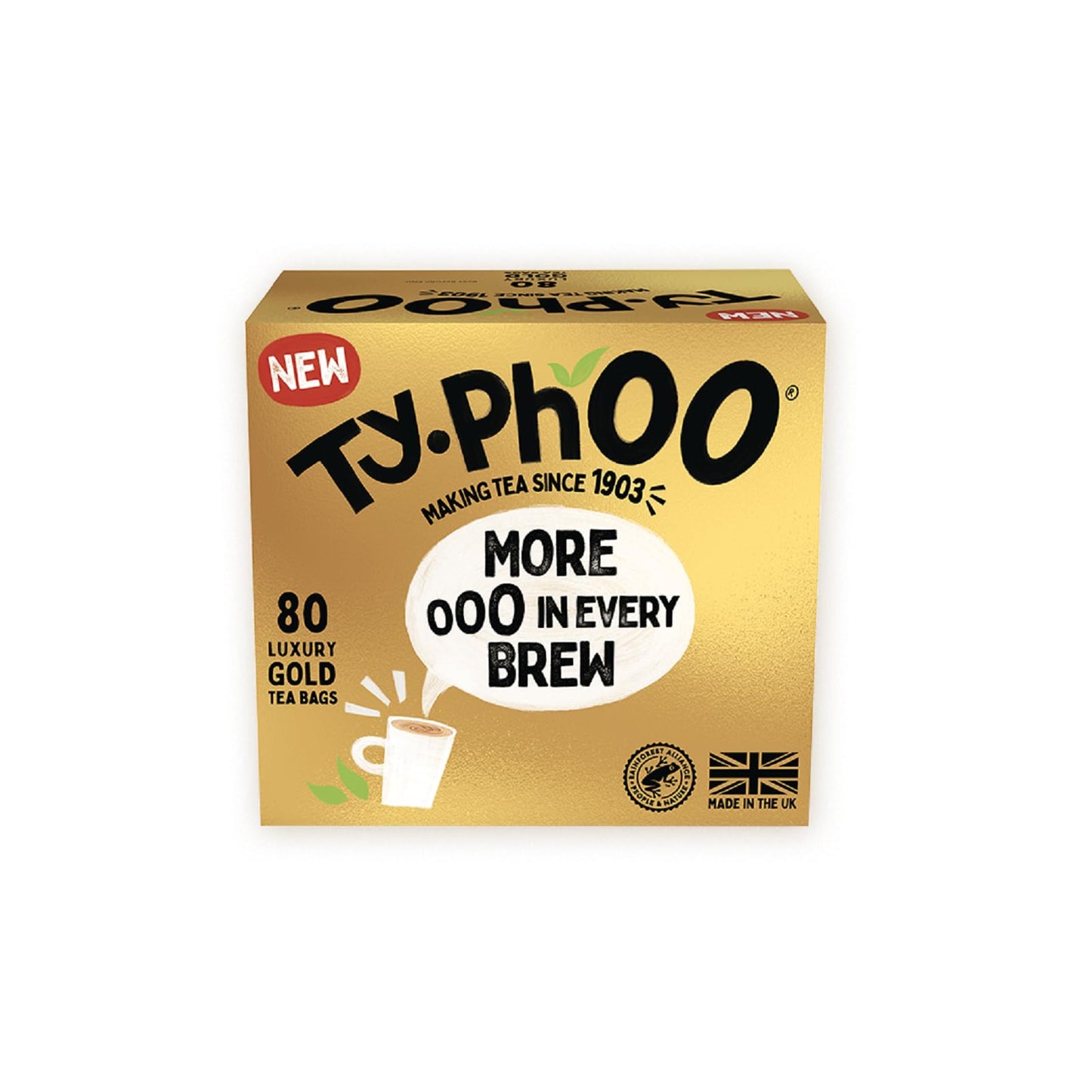 Typhoo Gold (More In Every Brew) 80 Luxury Tea Bags (Pack of 3)