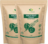 Amla Powder 2 lb(32 Ounces) Processed from Organically Grown Non-GMO Wild Amla Berries | Non-Irradiated | Raw Gluten-Free | No-Preservatives - Green