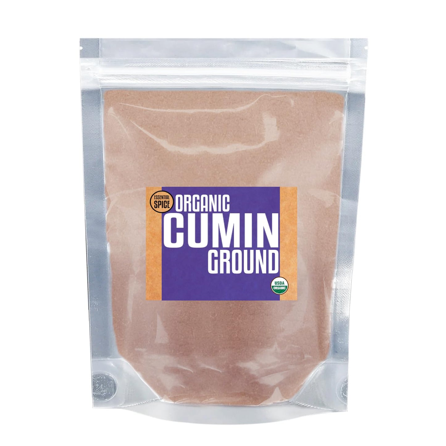 Essential Spice Organic Ground Cumin - Warm, Earthy & Slightly Nutty Spice Powder - Perfect for Curries, Chili, Tacos, Marinades & Middle Eastern